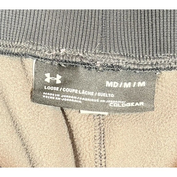 Under Armour Coldgear Fleece Open Sweatpants Loose Fit Charcoal Women's Size M - Picture 6 of 9